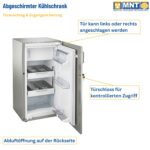 Abgeschirmter Kühlschrank MNT Kwint Int – Flexibler Türanschlag links oder rechts, Türschloss für kontrollierten Zugriff, Abluftöffnung auf der Rückseite