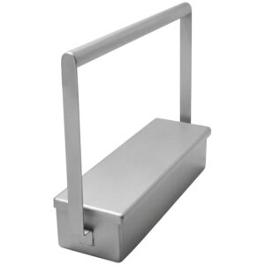 Abgeschirmter Spritzenträger aus Edelstahl 1.4301 mit Tragegriff – MNT Kwint Int, erhältlich mit 3 mm oder 6 mm Bleiabschirmung