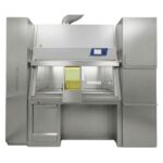 MNT Kwint Sicherheitswerkbank UTF 1300 – abgeschirmte Klasse-II-Werkbank für Tc-99m Radiopharmaka-Zubereitung in der Nuklearmedizin, Edelstahl AISI 304